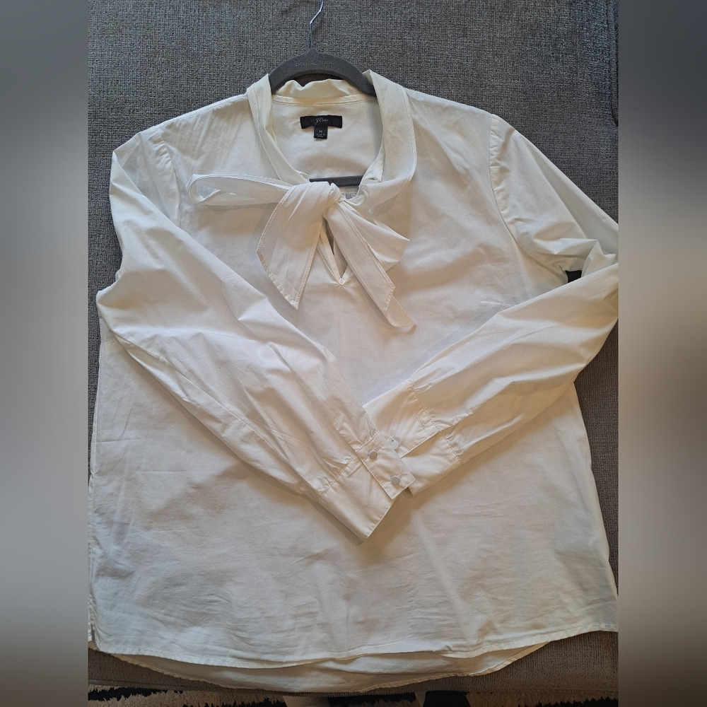 J Crew White Blouse